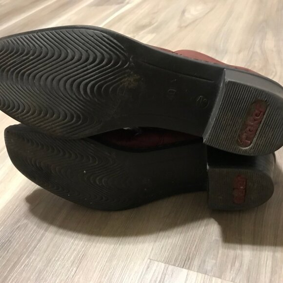 Rieker Ladies Burgundy Ankle Boots Size 40 - Picture 5 of 5